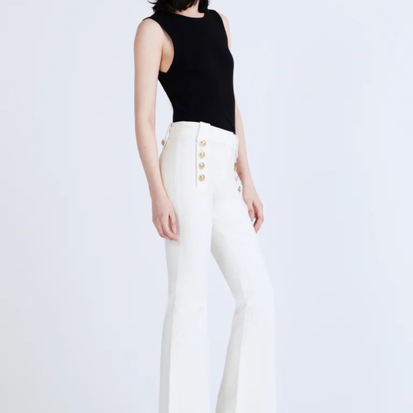 Robertson Flare Trousers with gold-tone sailor button. Original price $412 - Picture 3 of 9